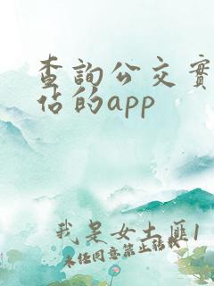 查询公交实时到站的app