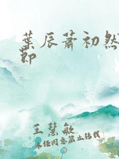 叶辰萧初然新章节 叶辰萧初然新章节