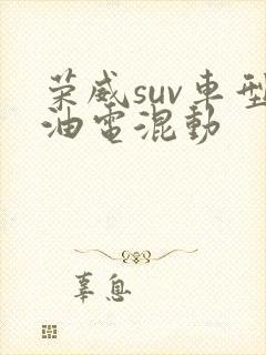 荣威suv车型油电混动