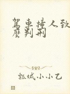 驾车撞人致死怎么判刑