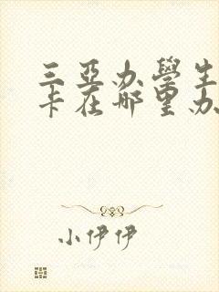 三亚办学生公交卡在哪里办
