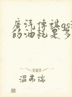 广汽传祺gs3的油耗是多少
