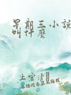星期三小说原著叫什么