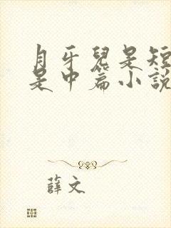 月牙儿是短篇还是中篇小说
