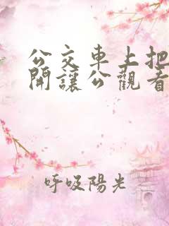 公交车上把腿张开让公观看