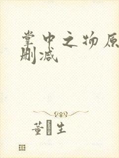 掌中之物原版无删减