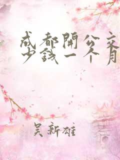 成都开公交车多少钱一个月