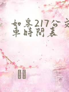 如皋217公交车时间表