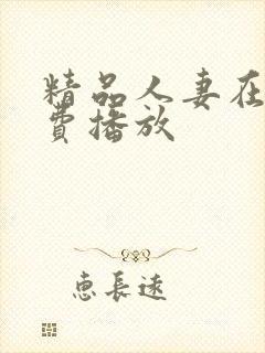 精品人妻在线免费播放