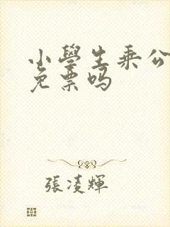 小学生乘公交车免票吗