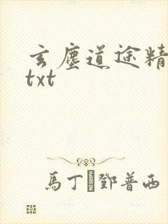 玄尘道途精校版txt