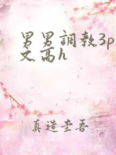 男男调教3p车文高h