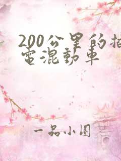 200公里的插电混动车 200公里的插电混动车