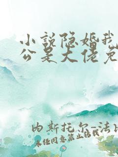 小说隐婚我的老公是大佬免费阅读