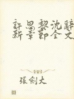 许思黎沈辞越最新章节全文免费阅读