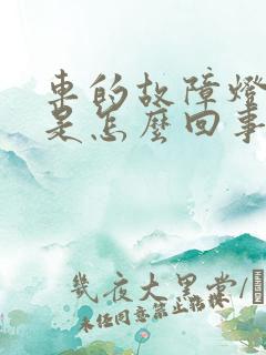车的故障灯亮了是怎么回事