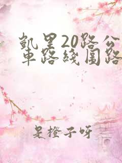 凯里20路公交车路线图路