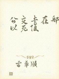 公交卡在哪里可以充值