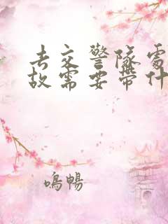 去交警队处理事故需要带什么