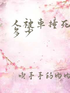 人被车撞死了赔多少