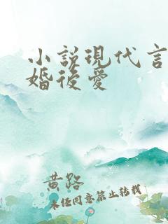 小说现代言情先婚后爱