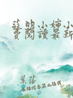 苏明小婶小说免费阅读最新章节