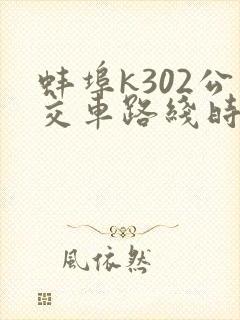 蚌埠k302公交车路线时间表