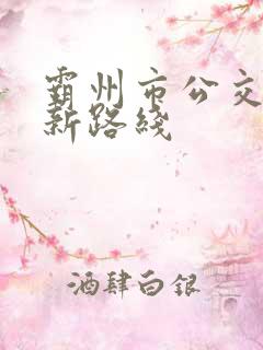 霸州市公交车最新路线