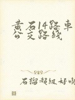 黄石14路车的公交路线