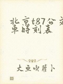 北京t87公交车时刻表
