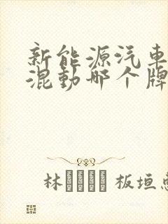 新能源汽车油电混动哪个牌子好