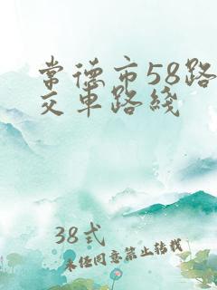 常德市58路公交车路线