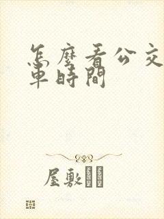 怎么看公交车发车时间