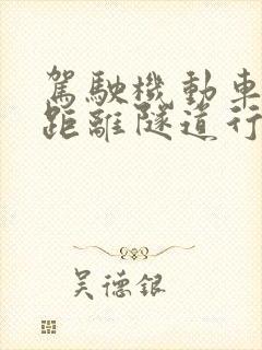 驾驶机动车在长距离隧道行驶时影响什么
