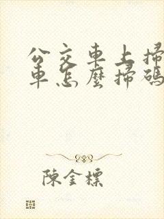 公交车上扫码乘车怎么扫码