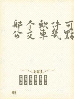哪个软件可以查公交车几点到站