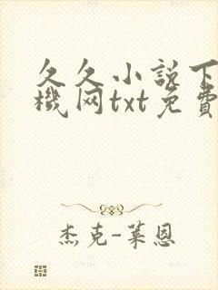 久久小说下载手机网txt免费下载