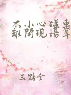不小心碰车了,离开现场算逃逸吗