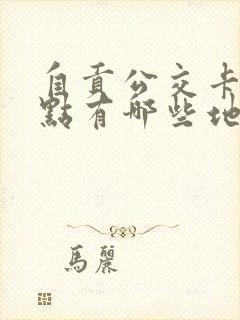 自贡公交卡充值点有哪些地方可以充