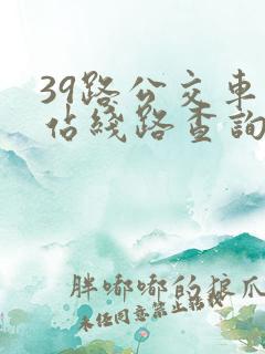39路公交车到站线路查询