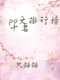 po文排行榜前十名