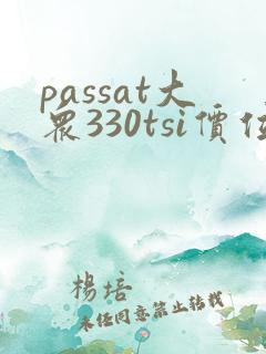 passat大众330tsi价位多少钱