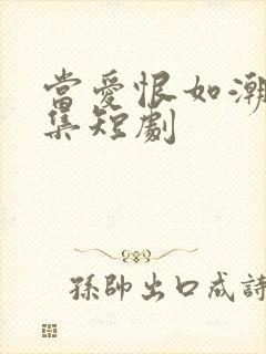 当爱恨如潮生全集短剧