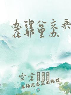 办理公交乘车卡在那里办