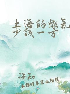 上海的燃气费多少钱一方