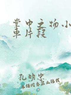 掌中之物小说开车片段 掌中之物小说开车片段