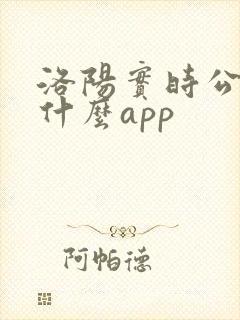 洛阳实时公交用什么app