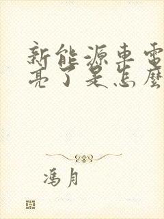 新能源车电瓶灯亮了是怎么了