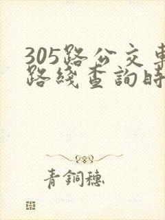 305路公交车路线查询时间表 305路公交车路线查询时间表