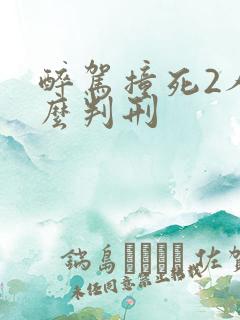 醉驾撞死2人怎么判刑